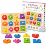 Wooden Shape Peg Puzzle Set front view