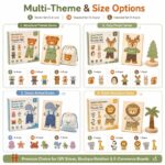 Woodland Animal Dress-Up Wooden Puzzle Set custom artwork detail