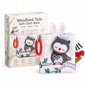 Woodland Tails Black & White Sensory Cloth Book product image